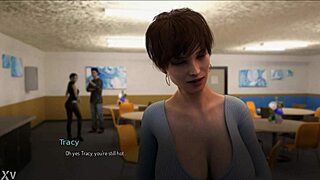 Tracy slides tip into her pussy in walkthrough.