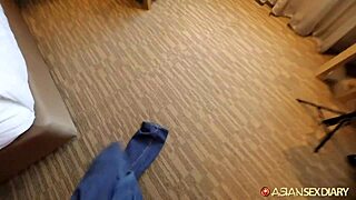 foreigner pounds petite filipina's pussy in doggystyle at hotel