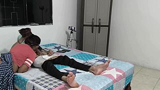 damn stepsister sucks my big cock so deliciously in the dorm