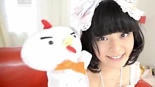 Japanese idol performs her work duties part 1