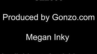 Megan Inky swallows anal creampies after hardcore DAP with five guys