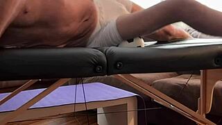 Groin Stretch In Tight Spandex Shorts