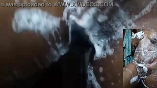 cyndy blackslave masturbate in shower with little 18+ squirt