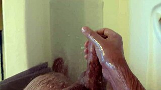 enjoying a private, relaxing shower bathing session at home