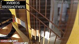 Kriss Hotwife Exhibits in Hotel Hallway