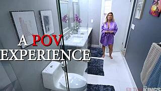 shower fantasy with big tit milf riding monster cock