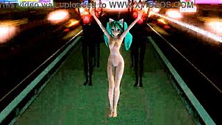 hatsune miku and megurine luka perform world end dancehall