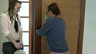 Chubby Lesbian Cougar Strapon Fucked