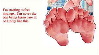 Noelle's servant performs paizuri footjob worship