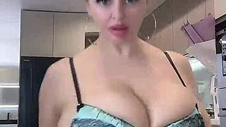 housewife with big natural breasts feels bored