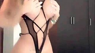 Latina in bathroom with big ass