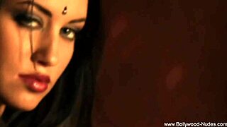 Lovely brunette dances gracefully