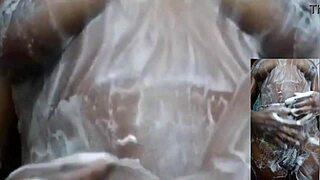 cyndy blackslave masturbate in shower with little 18+ squirt