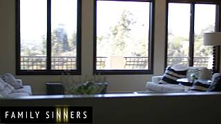 stepdad catches stepdaughter sneaking home for lesson