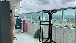 Hired Maid Wears Shorts Showing Amazing Ass