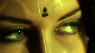 Lovely brunette dances gracefully