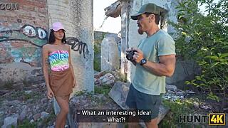 Hunt4k Slutty Brunette Enjoys A Passionate Anal Fuck With A Stranger