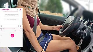 a friend films me drivin' while a fan controls my vibrator remotly.