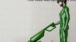 guy uses rotating machine on another guy