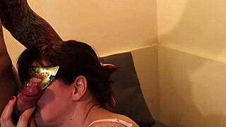 The mature amateur is bent over, getting a blowjob and doggystyle fucking, licking wet pussy.