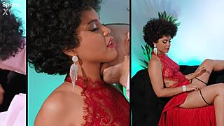 curly-haired beauty selva lapiedra finishes with a delightful facial