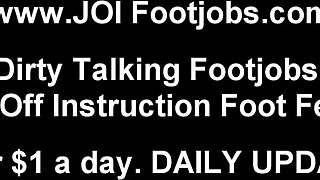 Woman offers lucky foot fucking with detailed toe sucking