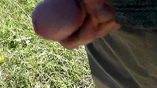 i saw this sexy blonde naked on the wild beach, pulled out my cock and jerked off until i came hard in public.