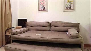 Neighbor boasts big dick, invited to pleasure wife on red and sheer