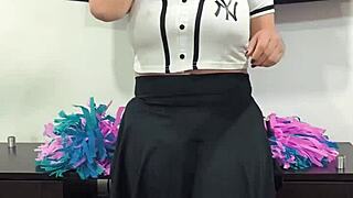 i'm horny cheerleader skipping training to ride big cock and swallow cum