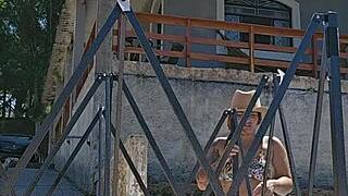 Tent Setup with Stuffed Ass