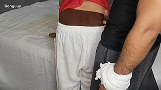 My stepsister's hot friend visited and ended up fucking me 😏 in the dorm