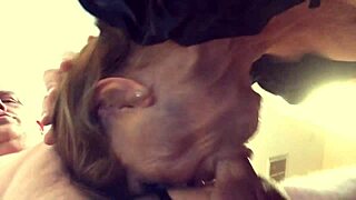 granny carmen delivers superior blowjob as a widow