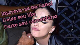 wife fucks stranger in dirty bar bathroom