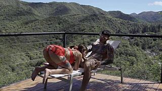 My wife surprises me with red lingerie