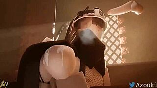 roblox egirl fucks her big ass hard while sucking monster cock