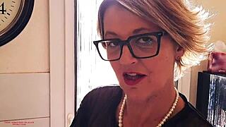 Karina the housewife gets assfucked and creampied in the kitchen, no limits