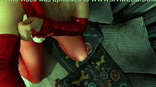 Laura gets horny in her christmas pantyhose and gives blowjob as a present