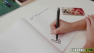 Student teacher anal lesson in home