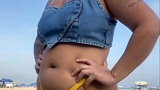 Watching her flash on the african beach made my heart race with intense desire