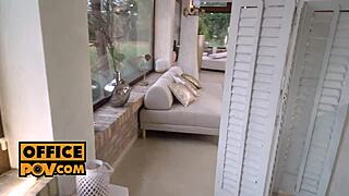 pov - your horny slut wife tiffany rousso fucks two dicks in pov