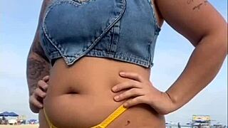 Watching her flash on the african beach made my heart race with intense desire