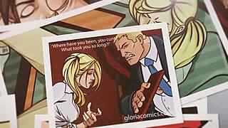 gloria uses her vibrating toy to win over the bad boss