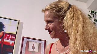 Mature German Woman Teaches Old Couple Intense Threesome Pleasures