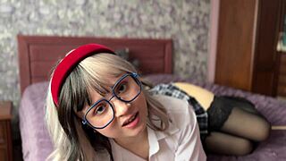 Asmr naughty college girl in costumes and lingerie
