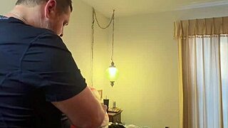 Homemade Amateur Ebony Woman Calls Husband About Working Late