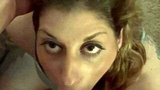 sexy milf wife pleasures husband's cock until he finishes