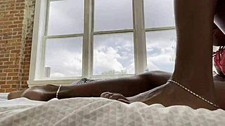 ebony twerking hairy bush masturbation session