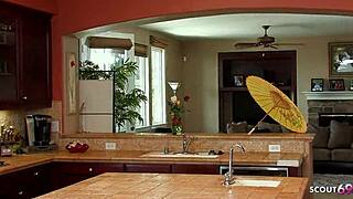 Real redhead teen picks up and seduces old guy for rough fuck