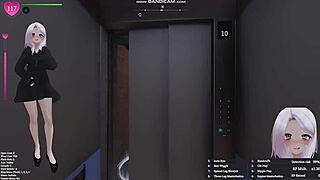 Manaka secretly flashes naked and masturbates in public apartment building