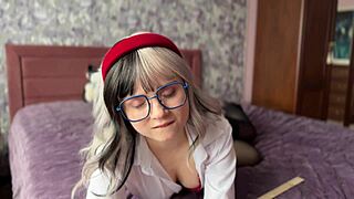 Asmr naughty college girl in costumes and lingerie